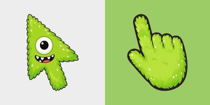 Lime Cyclops Horn Monster Cursor