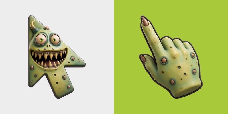Lime Spot Horn Monster Cursor