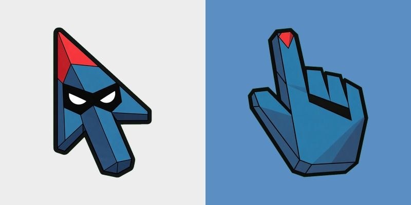 Low Poly Beak Bird Cursor