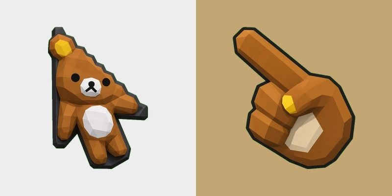 Low Poly Rilakkuma Cursor