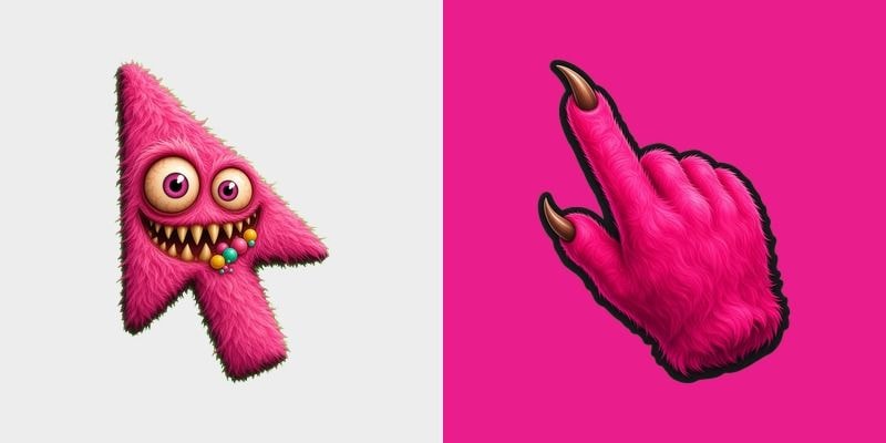 Magenta Gumdrop Goblin Monster Cursor