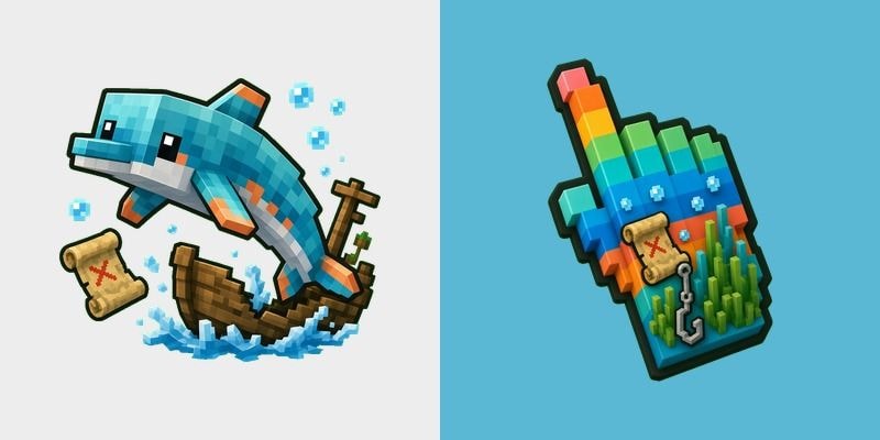 Minecraft Dolphin Voxel