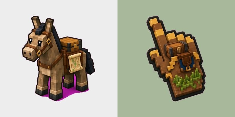 Minecraft Donkey Voxel
