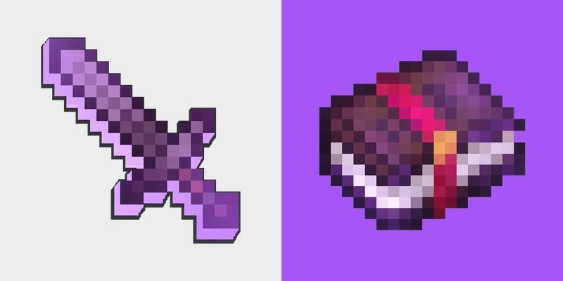 Minecraft Enchanted Book Netherite Sword