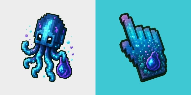 Minecraft Glow Squid Voxel