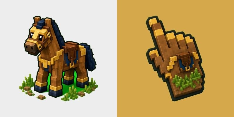 Minecraft Horse Voxel