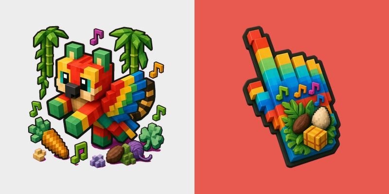 Minecraft Parrot Voxel