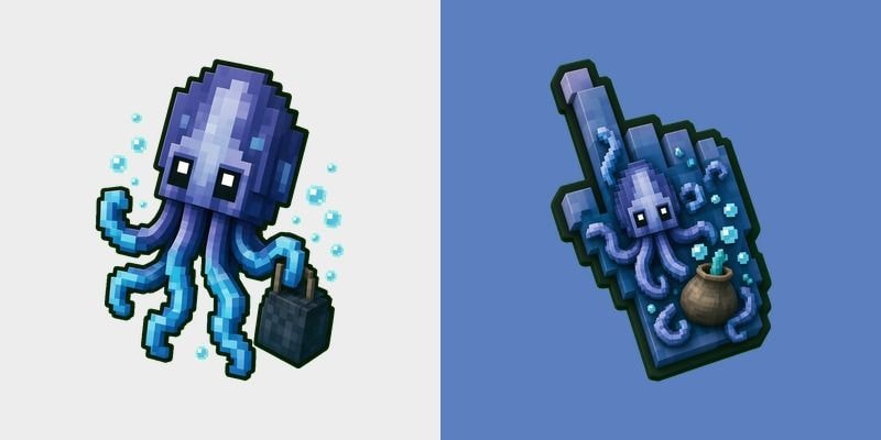 Minecraft Squid Voxel
