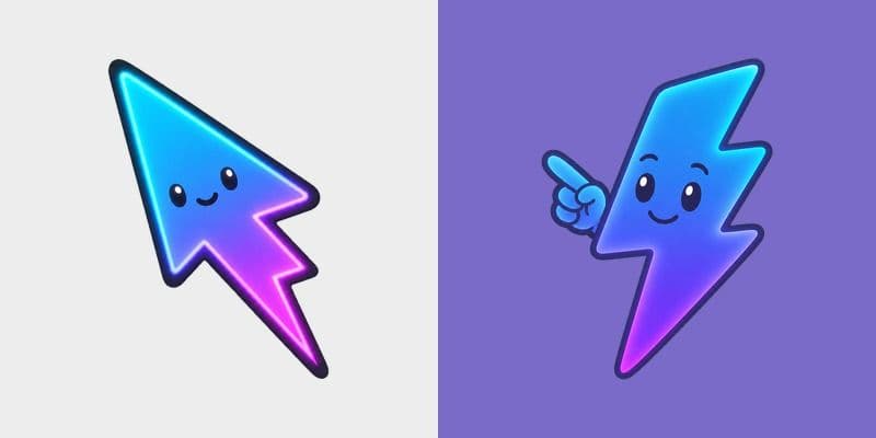 Minimal Gradient Neon Bolt