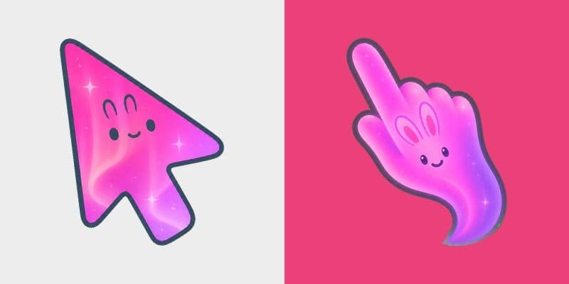 Minimal Gradient Rose Bunny