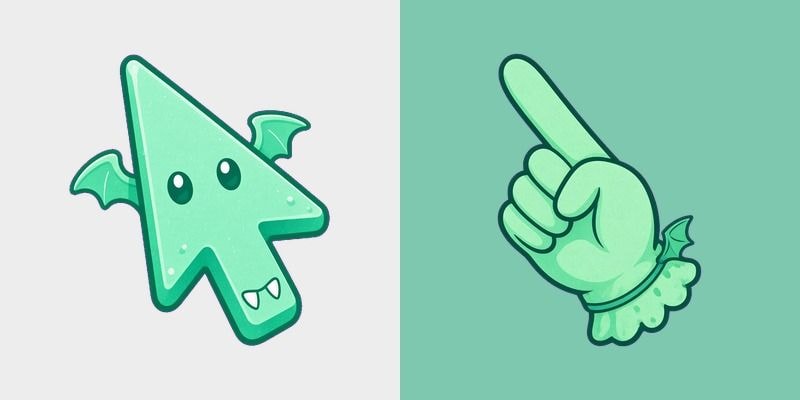 Mint Stipple Bat Cursor