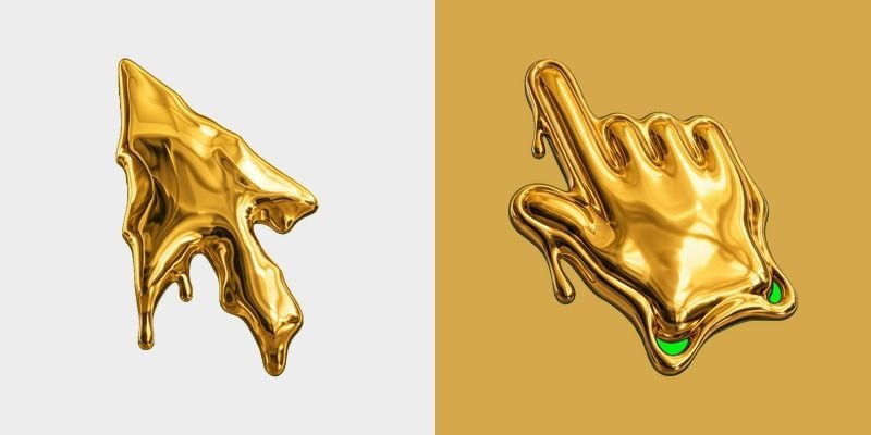 Molten Gold Chrome Cursor