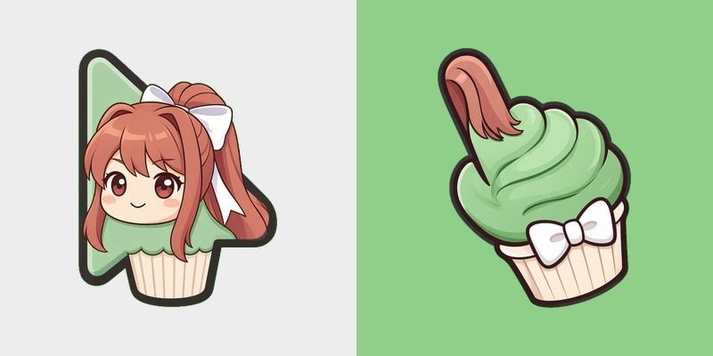 Monika DDLC Cupcake Cursor