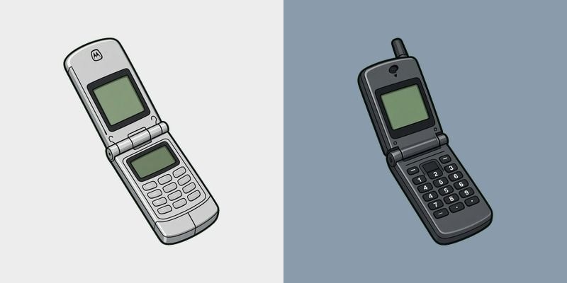 Motorola RAZR V3 and StarTAC cursor preview