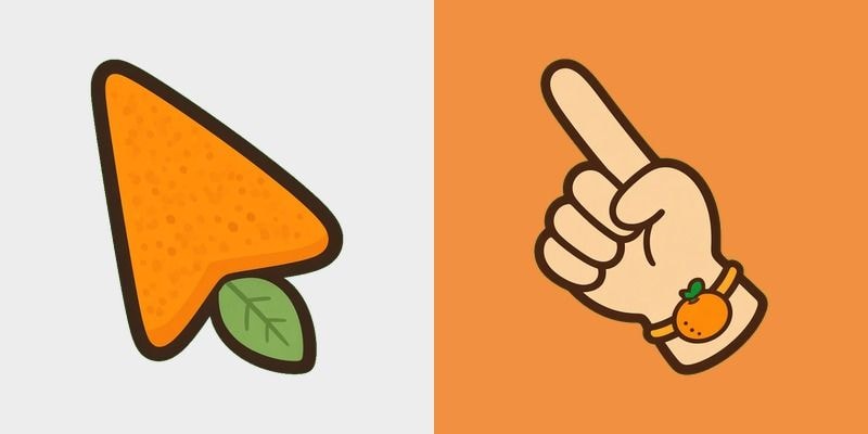 Nami Tangerine Chibi Cursor