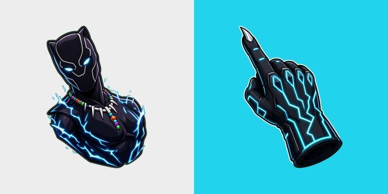 Neon Cyan Tech Panther