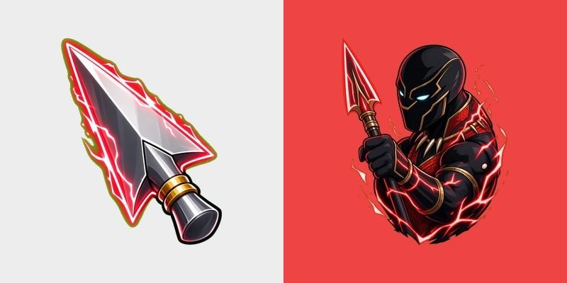 Neon Scarlet Spear Guard