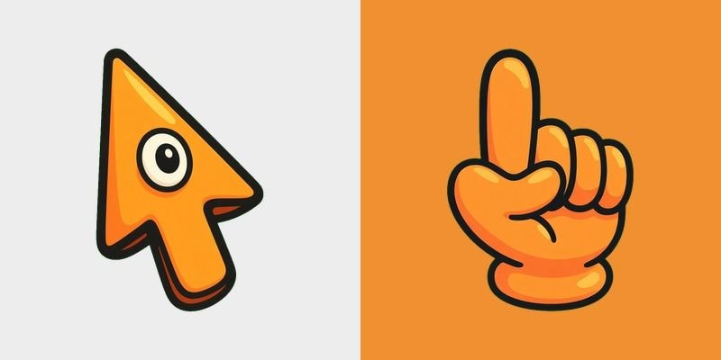 Orange Eye Bubbly Cursor