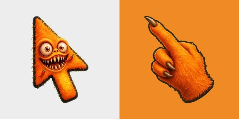 Orange Pepper Goblin Monster Cursor