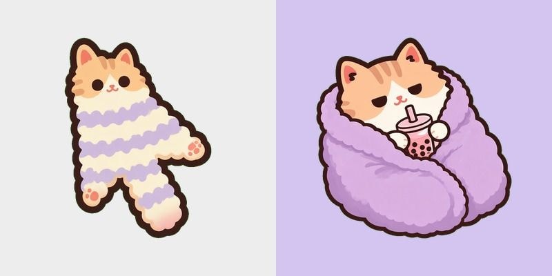 Peach Cat Cozy Cursor