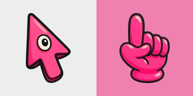 Pink Bubble Eye Cursor