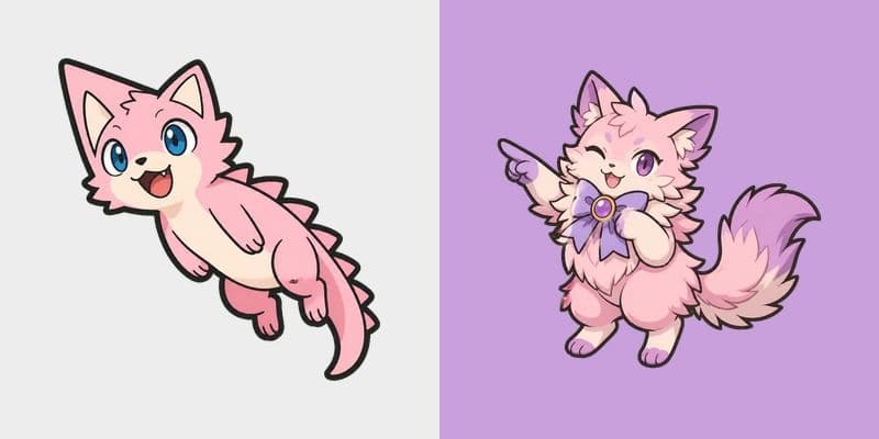 Skitty and Delcatty