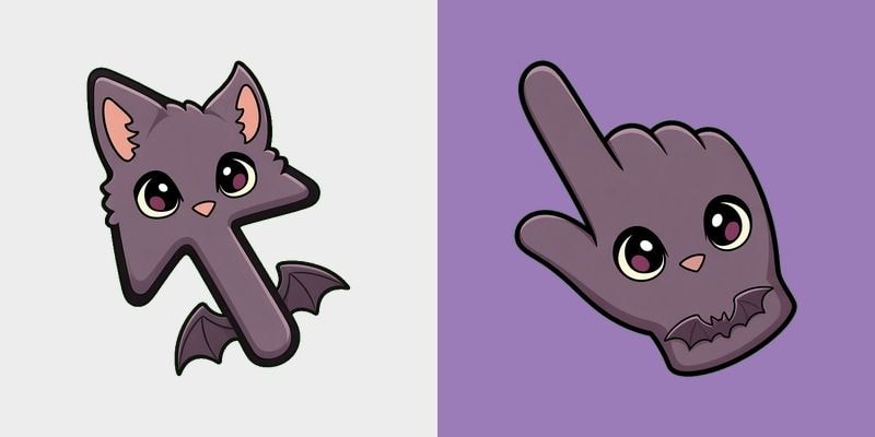 Purple Boo Bat Cursor
