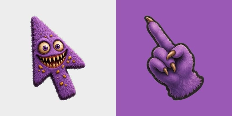 Purple Cookie Goblin Monster Cursor