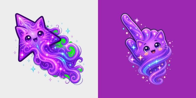 Purple Cosmic Cat Wind