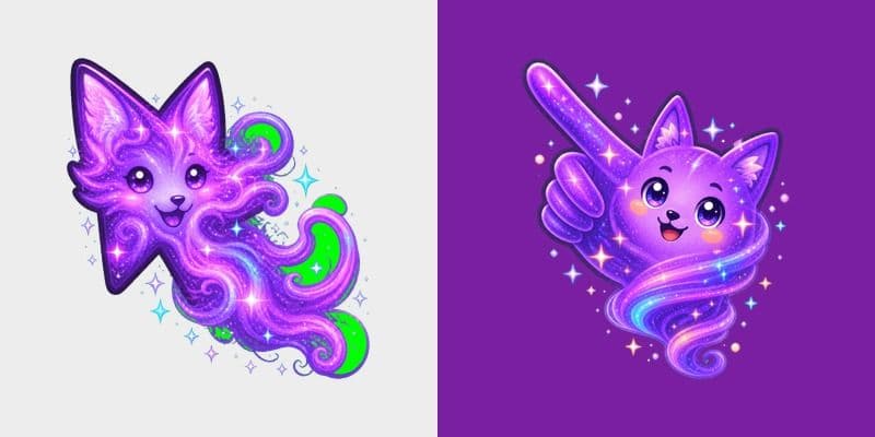 Purple Cosmic Fox Wind