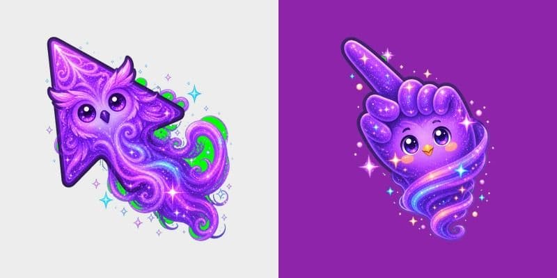 Purple Cosmic Owl Wind