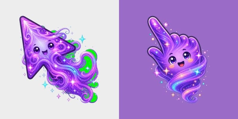 Purple Cosmic Wind Light Cursor