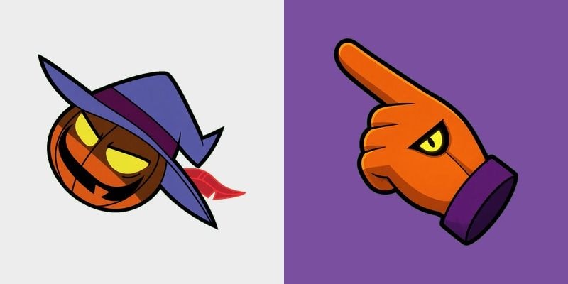Purple Hat Jackolantern Cursor