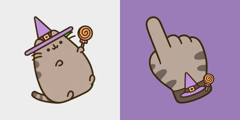 Pusheen Halloween Witch Cursor