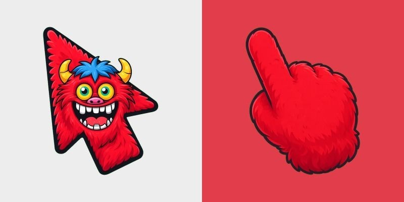 Ruby Blob Grin Monster Cursor