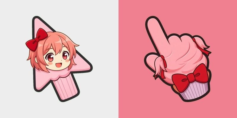 Sayori DDLC Cupcake Cursor