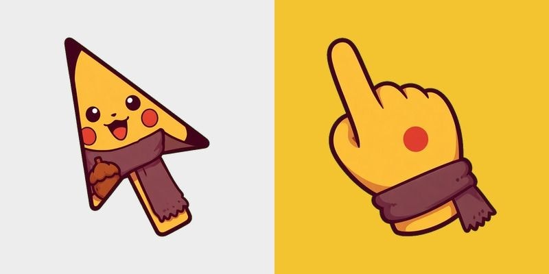 Scarf Pikachu Acorn Cursor