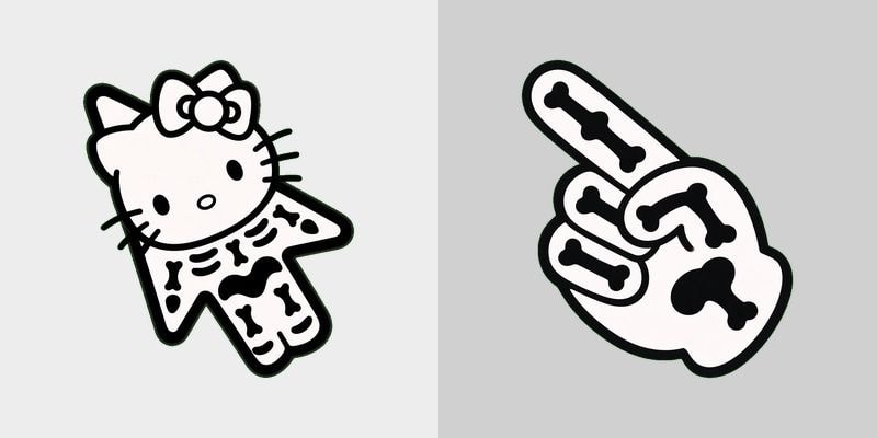 Skeleton Kitty White Cursor cursor preview