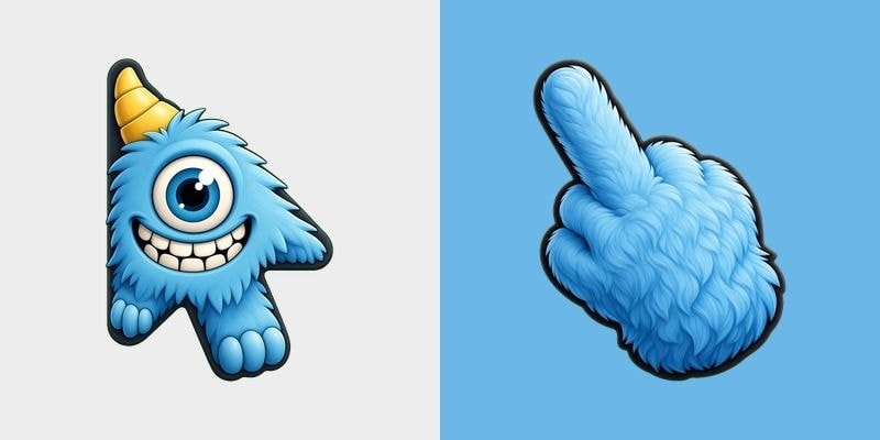 Sky One-Eye Chibi Monster Cursor