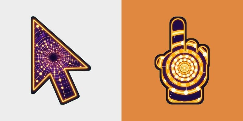 Solar Orange Wormhole Cursor