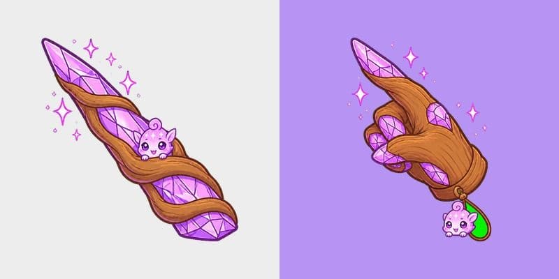 Spiral Crystal Wand