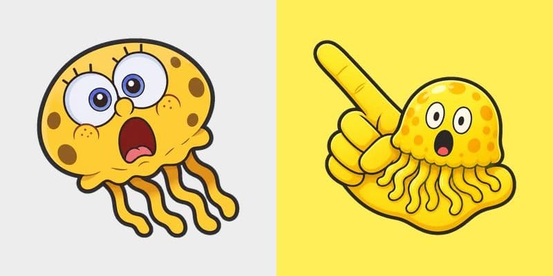 SpongeBob Jellyfish Shocked