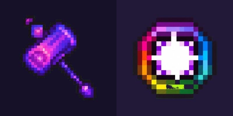 Stardew Valley Infinity Gavel and Galaxy Soul cursor preview
