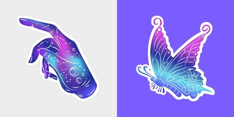 Starter Space Hand and Butterfly