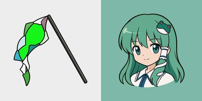 Touhou Sanae Ofuda Cursor
