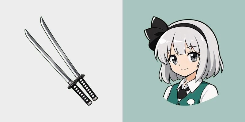 Touhou Youmu Katana Cursor
