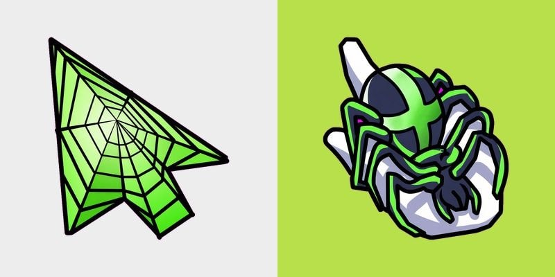 Toxic Lime Spiderweb Cursor
