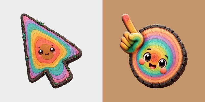 Tree Growth Rings Color Cursor