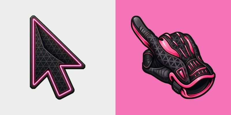 Vice Graphite Rose cursor preview