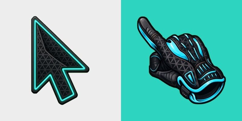 Vice Graphite Teal cursor preview